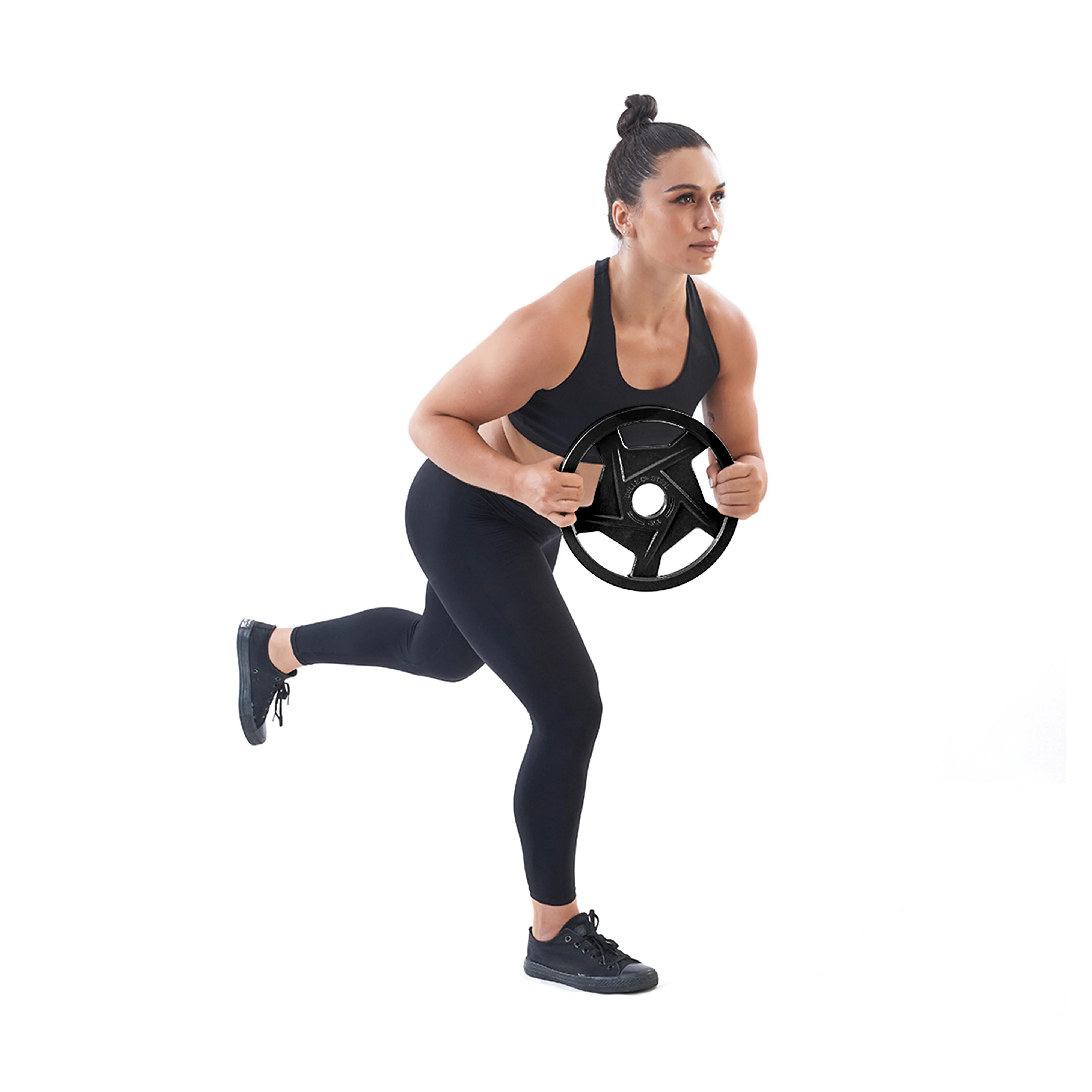 Black Mighty Grip Olympic Weight Plates - Image 5