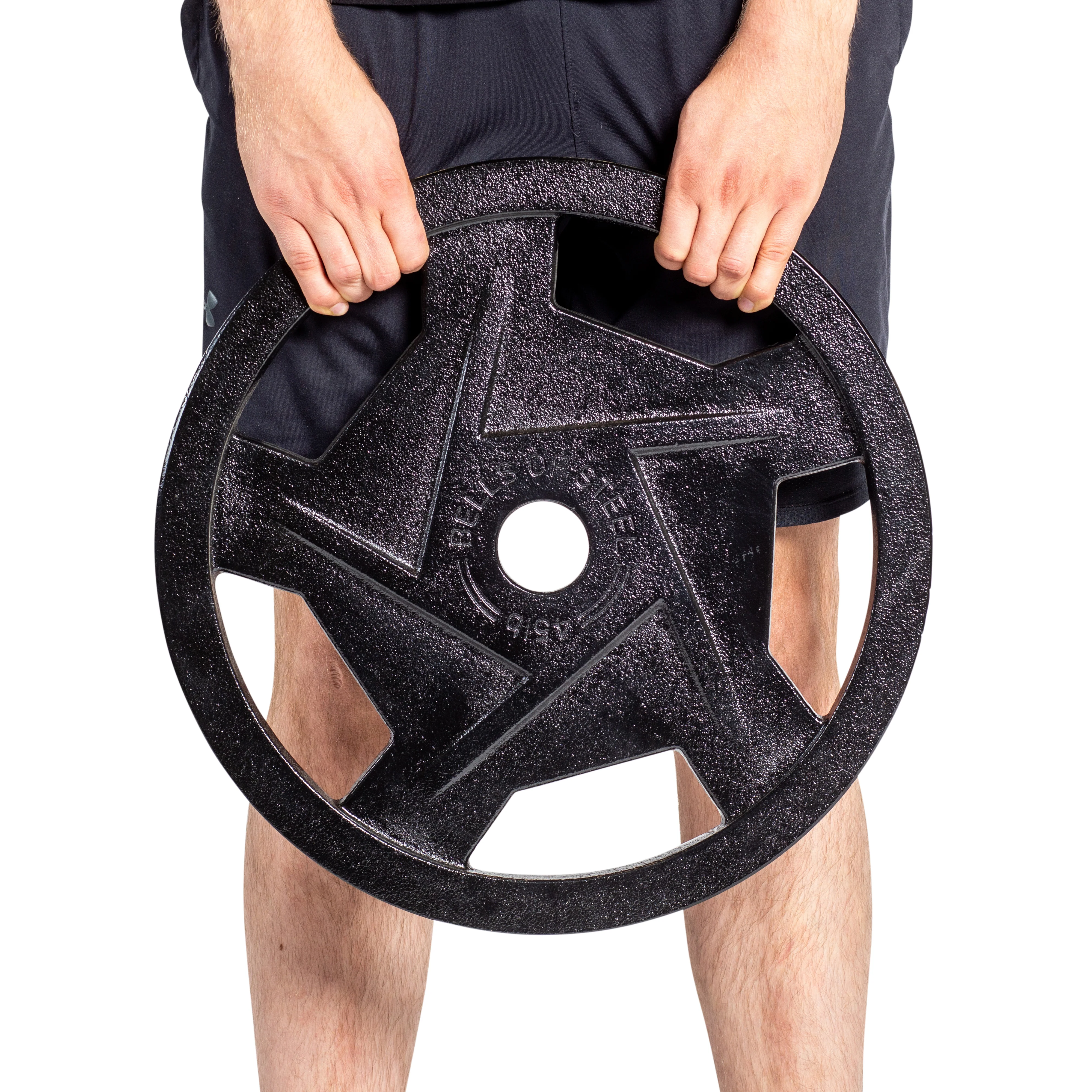 Black Mighty Grip Olympic Weight Plates - Image 6