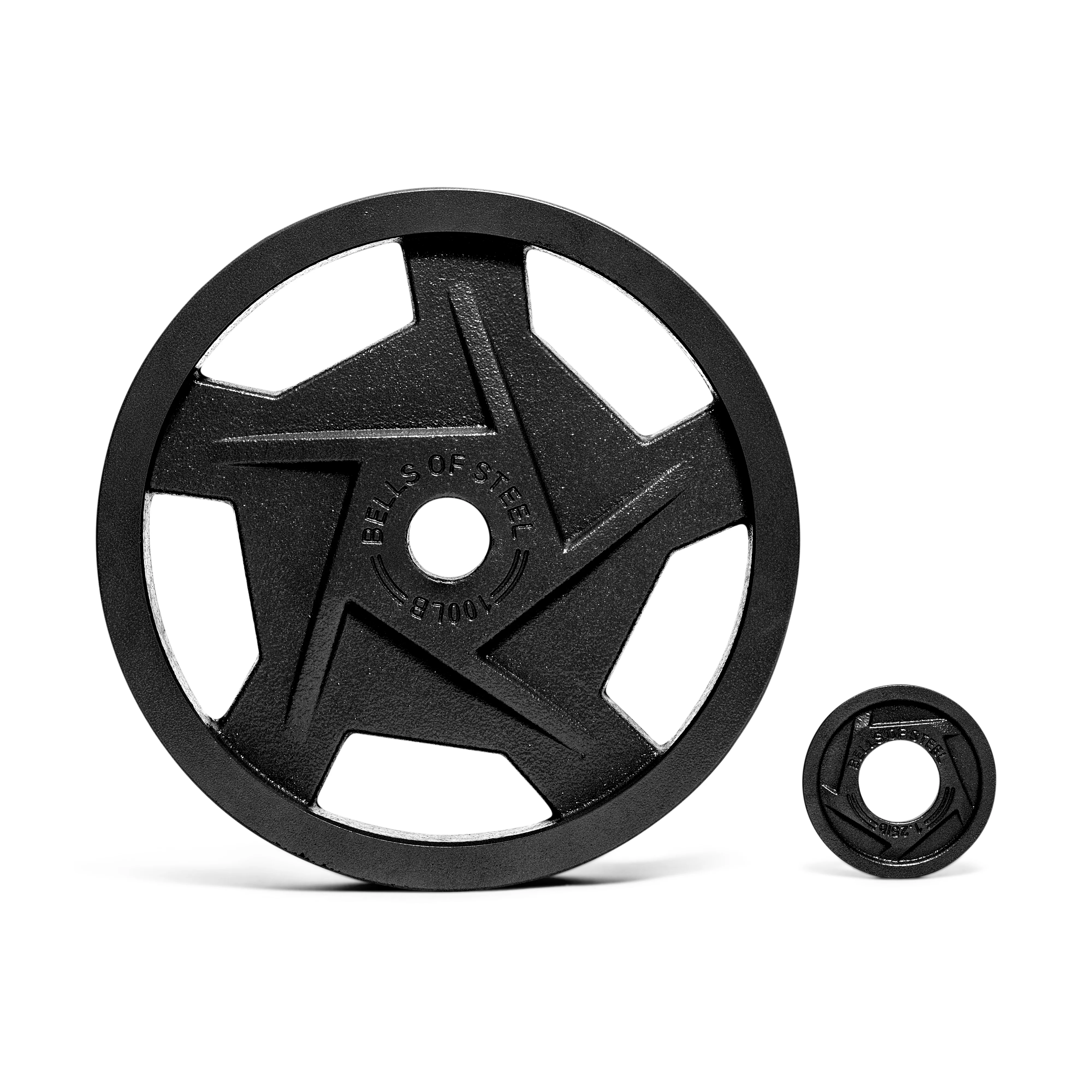 Black Mighty Grip Olympic Weight Plates - Image 9