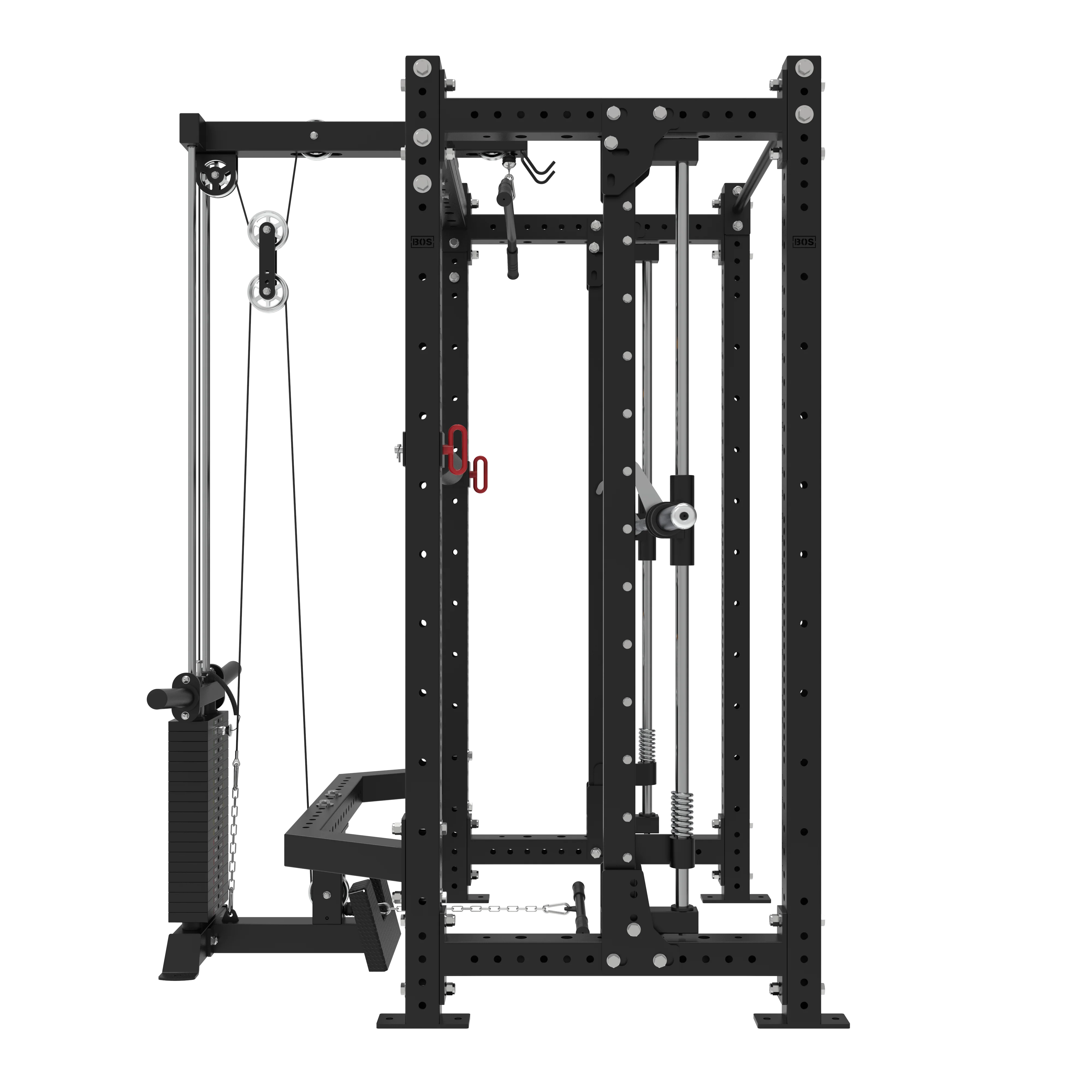Smith Machine Rack With Lat Pulldown - Hydra (3" x 3", ⅝" Holes) - Image 3