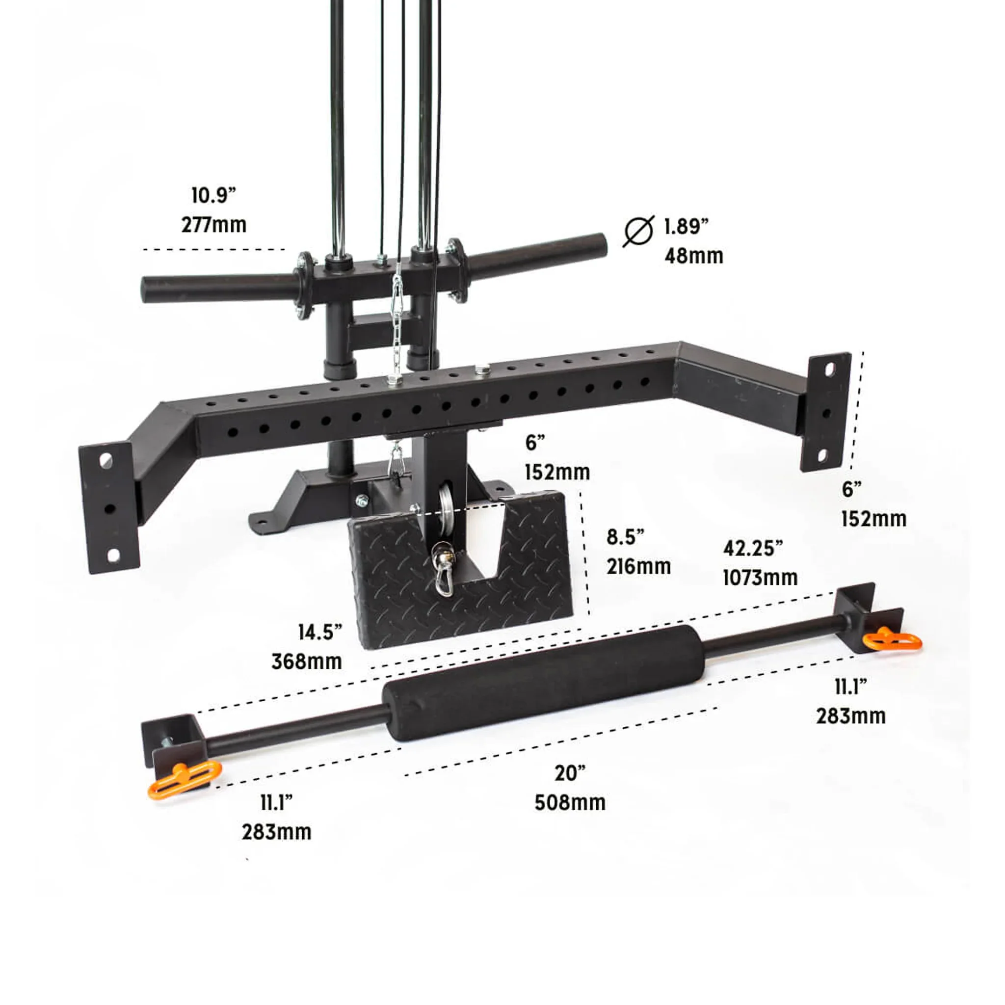 Lat Pulldown & Low Row Rack Attachment - Hydra & Manticore - Image 4