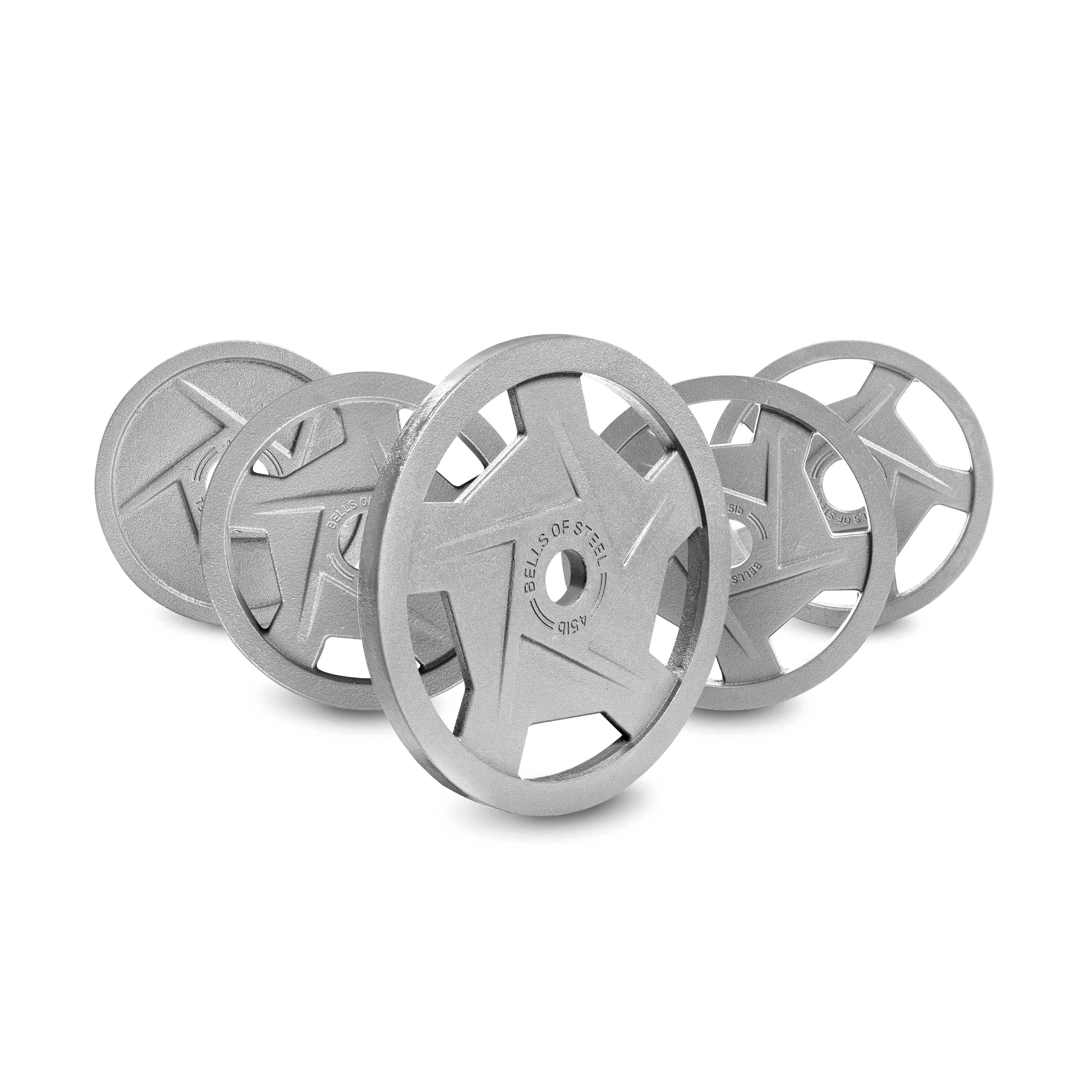 Gray Mighty Grip Olympic Weight Plate Sets