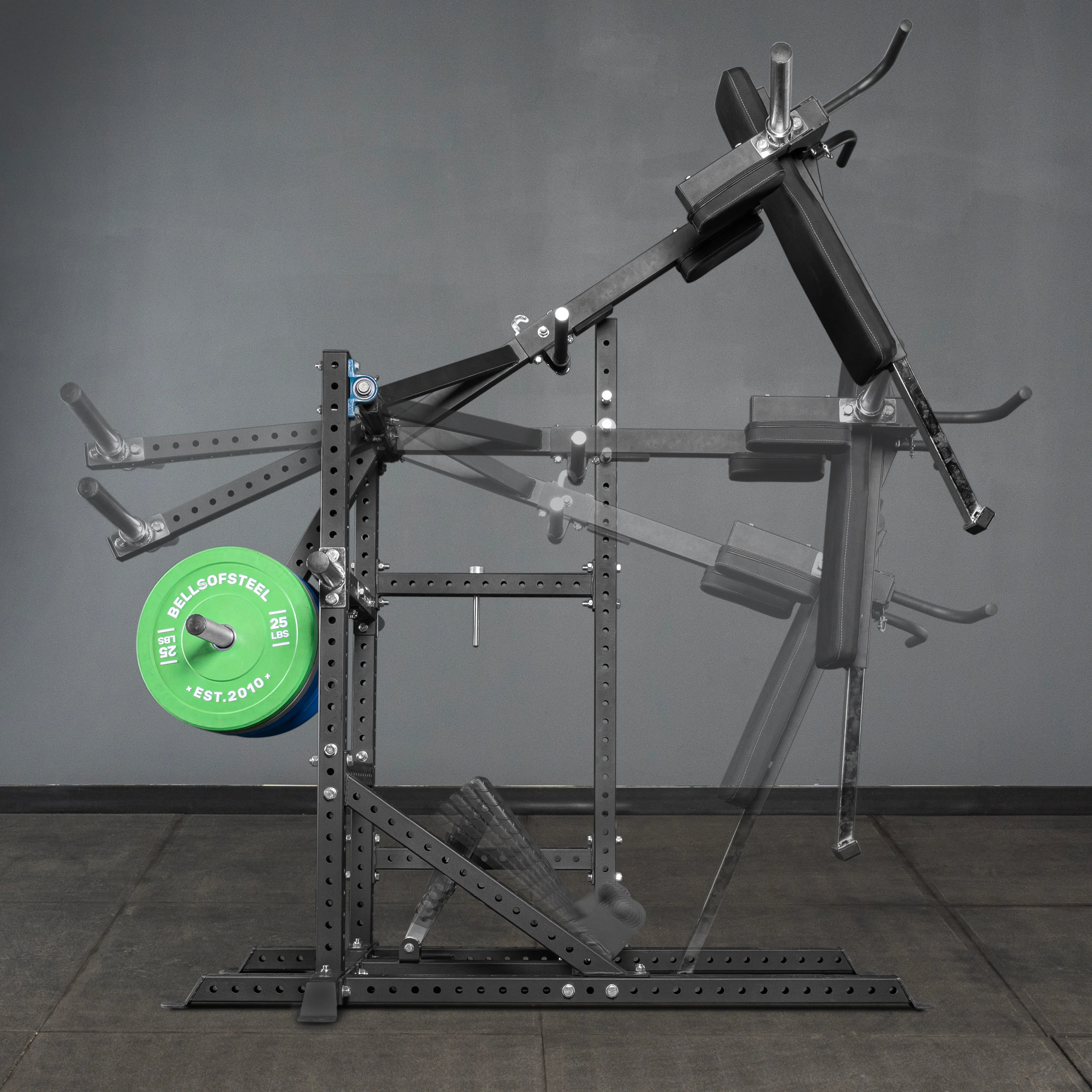 Pandemonium Squat โ 3-in-1 Pendulum Squat / Calf Press / Viking Press Machine - Image 14