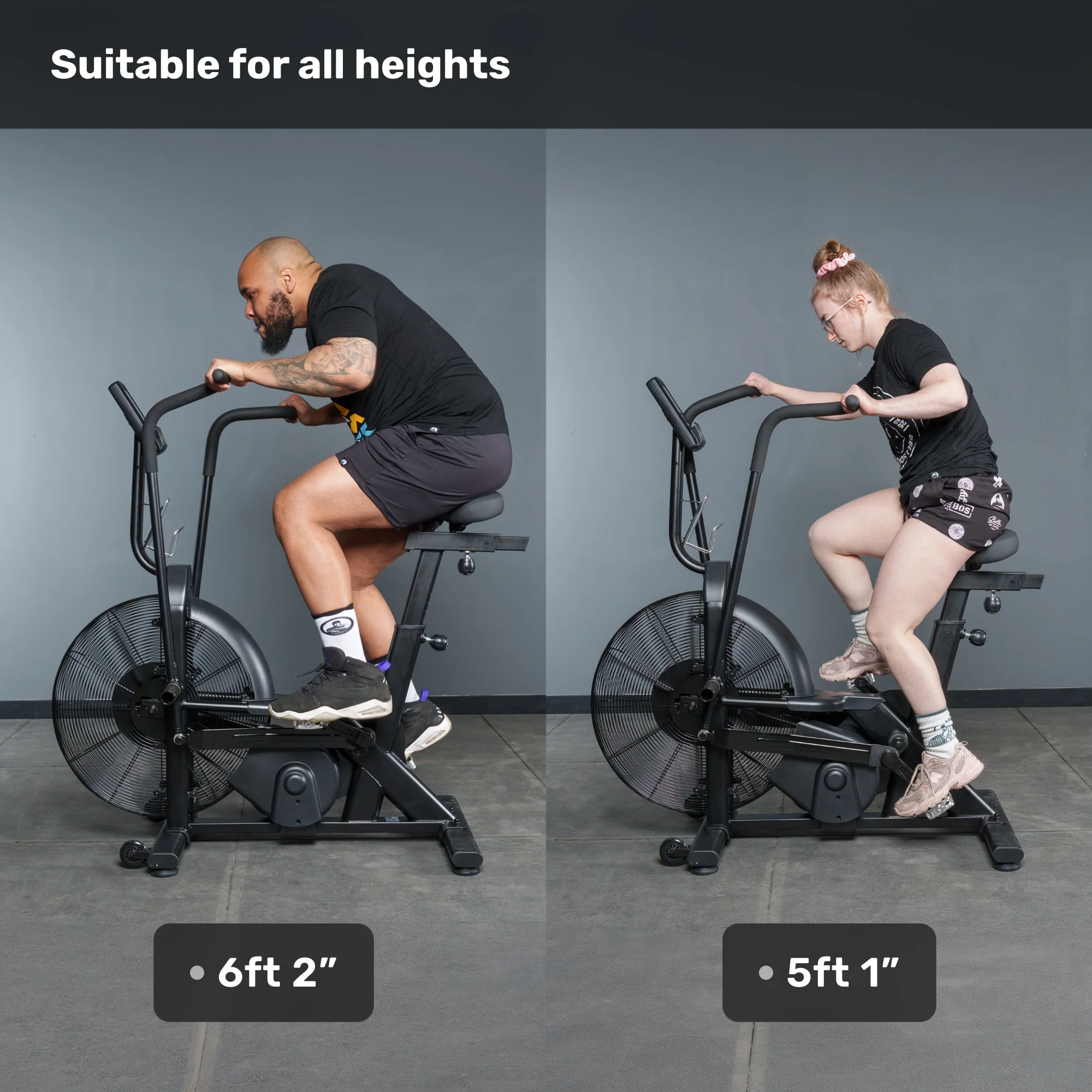 Residential Air Bike with Wind Guard - Image 8