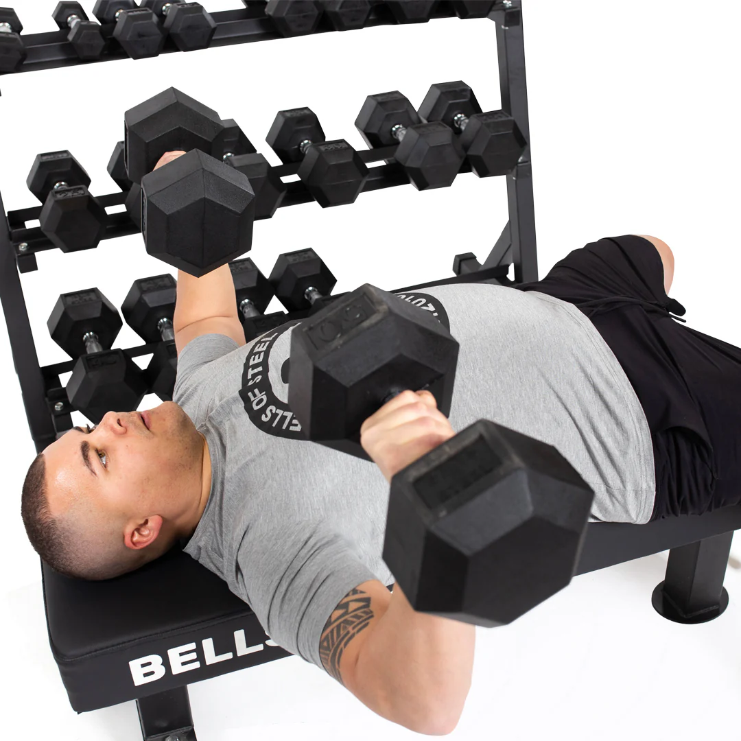 Ergo Rubber Hex Dumbbell Sets - Image 9