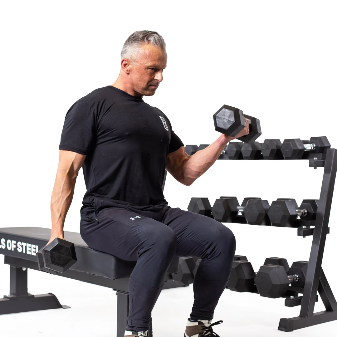 Ergo Rubber Hex Dumbbells - Image 7